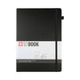 Sakura Cuaderno de tapa dura, papel rayado, tamaño A4, Negro